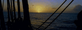 Puesta de sol vista desde un barco