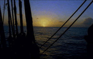 Piratas famosos y sus curiosidades 1 Puesta de sol vista desde un barco