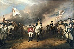 Pintura de la rendición inglesa de Cornwallis