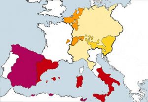 Territoriosen Europa de Carlos V de España