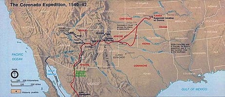 Ruta de Coronado hasta tierras de Apaches