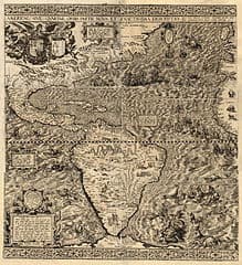Mapa de América de Gutiérrez de 1562