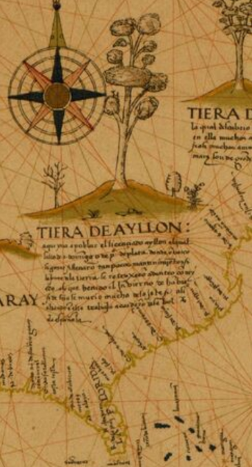 Mapa Tierras de Ayllon en Norteamérica