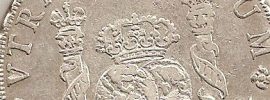 Pilar dólar español del año 1757