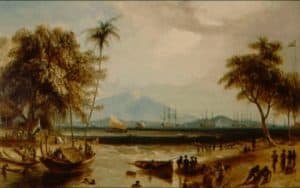 Porque eran piratas corsarios bucaneros filibusteros 1 Pintura de la Isla con su vegetacion tipica