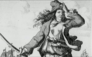 Dibujo de la mujer pirata Mary Read