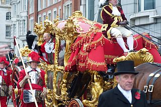 Carroza ceremonial del desfile de las autoridades de la City de Londres