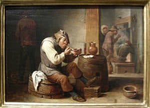 Navegando: Tabaco, piratas y marinos 1 Pintura de un fumador en una bodega